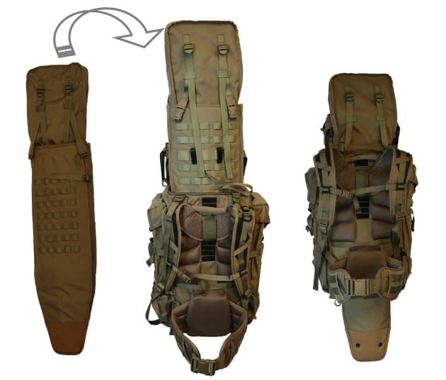Eberlestock f4 Terminator and A4SS, A1SS, A2SS, and A2LS Compatible Side Scabbards.